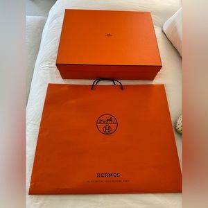 Authentic Hermes empty box and bag